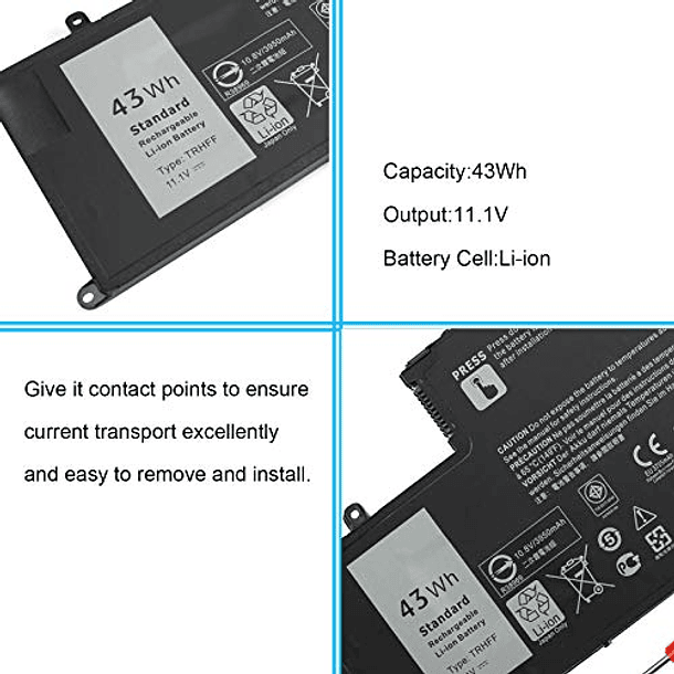 Batería Compatible para Dell Inspiron 15 5000 Series 15-5547 5547 N5547 5548 5545 5542 5447 N5447 5445 5448 i5547-3750sLV Latitude 3450 3550 P39F P39F-002 0C43VK VVMMD4VWHV 7