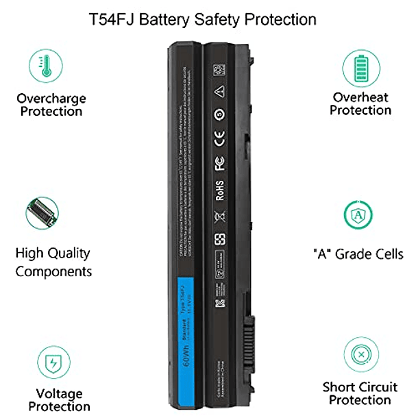 Batería Compatible Dell Inspiron 14R 15R 17R 4420 4520 4720 5420 5520 5720 7420 7720 8858X M5Y0X 312-1163 HCJWT E5420 E5430 E5530 E6420 E6430 E6520 E2530 N40 4