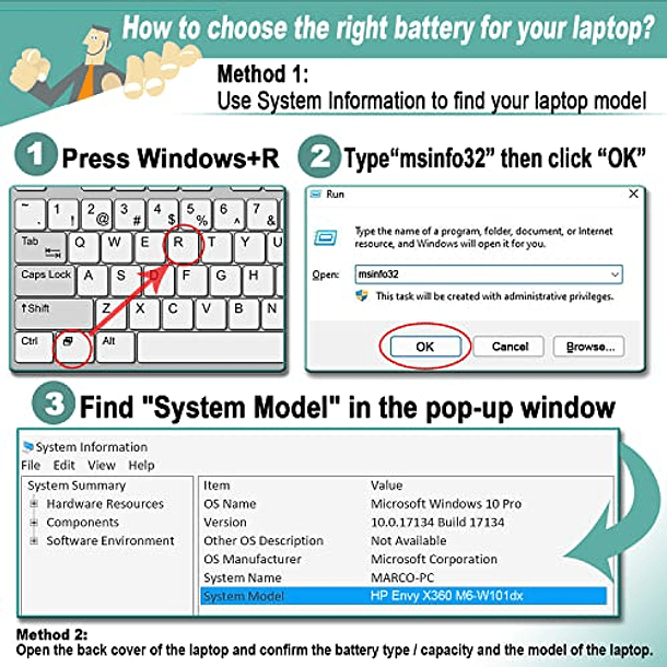 Batería Compatible con HP Envy X360 Convertible 15m-bp0xx bp1xx bq0xx bq1xx bq021dx cn0xxx cn1xxx cn0011dx cn0012dx cp0xxx cp0011dx 17m-ae0xx ae1xx ae111dx bw03xxx bw0xxx (LK03XL 916814-855 L09281-855 6