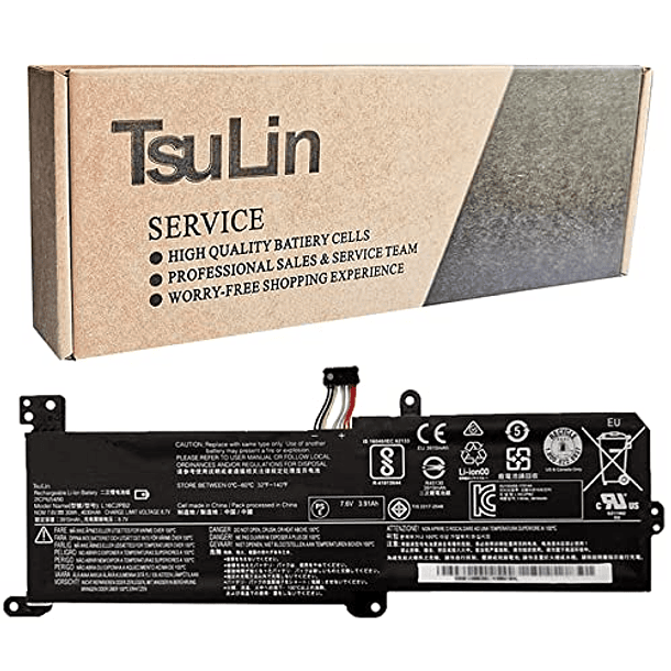 Batería TsuLin L16C2PB2 para Lenovo IdeaPad 320-14AST, 320-14IAP, 320-14ISK, 320-15ABR, 320-15AST, 320-15IAP, 330-14IGM, 520-15IKB, V320-17IKB, B320-14IKB, L16M2PB1, L16C1PBS1, L16L2PB1 y L1 1