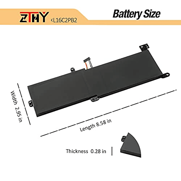 Batería de Repuesto Compatible con Lenovo IdeaPad 320-14AST, 320-14IAP, 320-14ISK, 320-15ABR, 320-15AST, 320-15IAP, 330-14IGM, 520-15IKB, V320-17IKB, B320-14IKB, L16C2PB1, L16C2PB2 y L16M2PB1 7