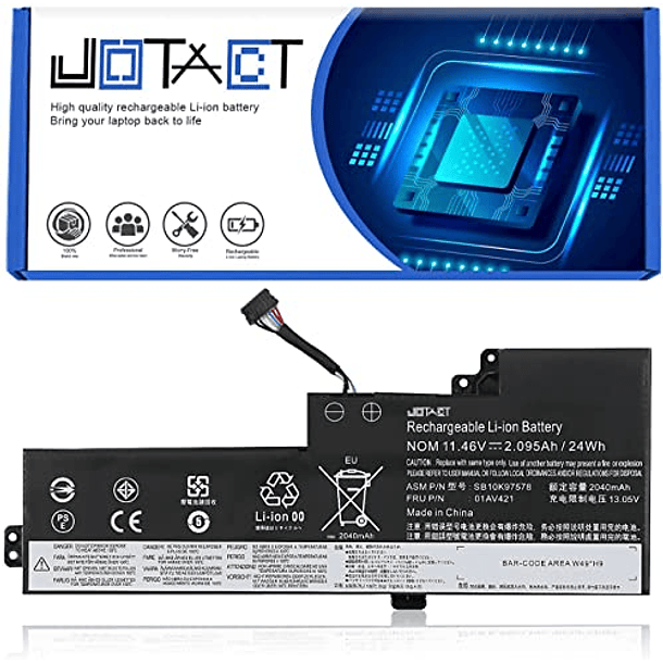 Batería para Lenovo ThinkPad T470, T480, A475, A485, TP25 Serie - 11.46V 24Wh 2095mAh 3 Celdas - JOTACT 01AV421, 01AV489, 01AV419, 01AV420, SB10K97576, SB10K97577, SB10K97578 1