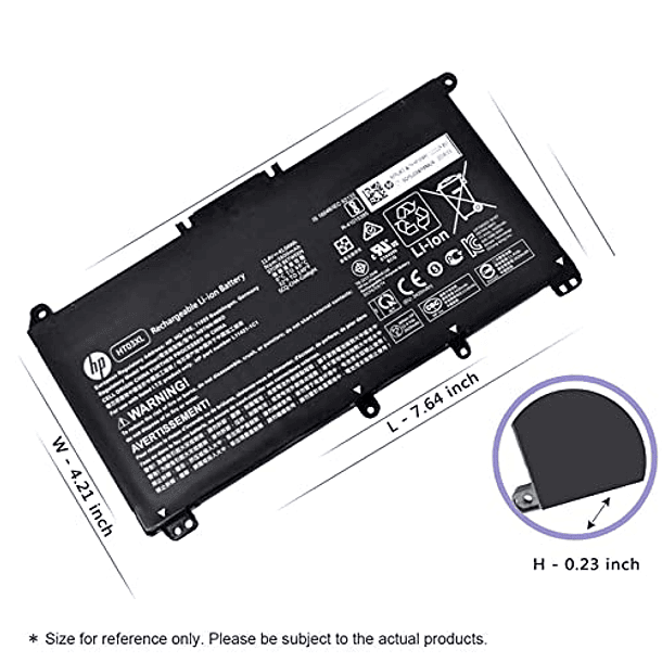 Batería de Repuesto Compatible con HP Pavilion 14-CE 15-CS 15-DA 250 255 430S G7 Series, HT03XL HSTNN-IB8O HSTNN-UB7J HSTNN-LB8L HSTNN-IB8OL HSTNN-DB8SL HSTNN-DB8R HSTNN-LB8M 3