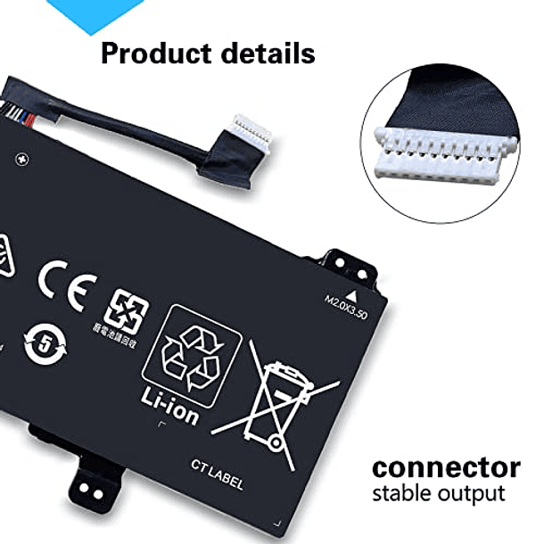 Batería Compatible con HP Chromebook x360 11 G2 EE, Chromebook 11A G6 G8 EE, Chromebook 11 G7 G8 EE 14-DB Series Notebook (FSKE GB02XL, HSTNN-UB7M, HSTNN-DB7X, L42550-271, L42550-541, L42583-005) 7.7V 3