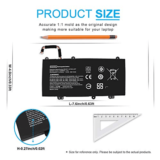 Batería Compatible con HP Envy M7-U 17T-U100 Series M7-U109DX M7-U009DX W2K88UA W2K86UA 17-U011NR 17-U110NR 17-U163CL 17-U177CL 17-U273CL 17-U275CLCL SG03XL 849048-421 61,6 Wh 3