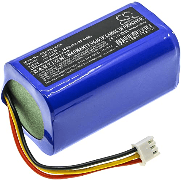 Batería de Reemplazo de 2600 mAh para Robot Aspiradora Liectroux C30B 2D WiFi Clea MD-C30B 1