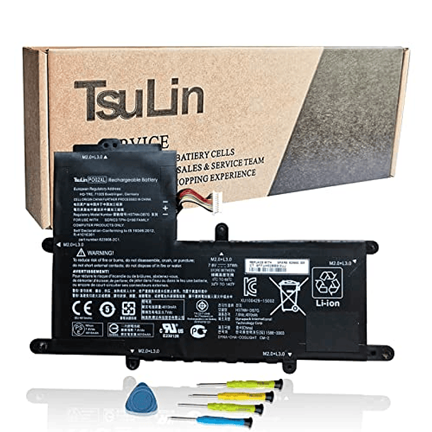 Batería para HP Stream Pro G2 G3 G4 G5 11-R 11-Y 11-AH Serie 823908-2C1 823908-1C1 TPN-Q166 HSTNN-DB7G 7.6V 37Wh - TsuLin PO02XL 824560-005 1