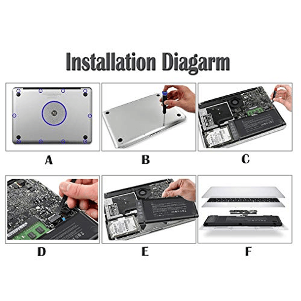 Batería de Repuesto para MacBook Pro de 15 Pulgadas (2009-2010) A1321 A1286 MC371LL/A MC372LL/A MB985 MB986 MC118 77.5WH 4