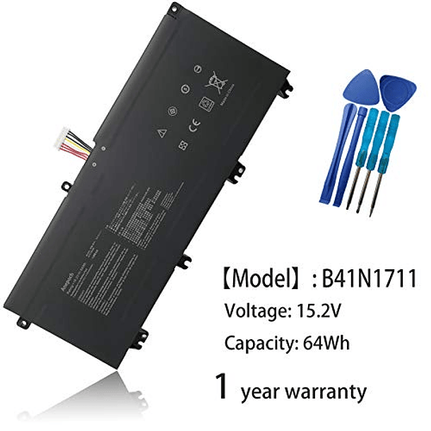 Batería Anepoch B41N1711 para Portátiles Asus 41ICP7, GL503VD, GL703VD, FX503VM, FX63VD, FX63VD7300, 7700, 15,2V, 64Wh, 4240mAh 2