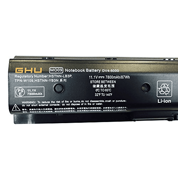 Batería Compatible con HP Envy M6-1045DX M6-1035DX M6-1125DX Pavilion DV4-5000 DV6-7000 DV6-7014nr DV7-7000 DV7t-7000 - GHU New 87Wh MO06 MO09 671731-001, 9 Celdas 7800 mAh 3