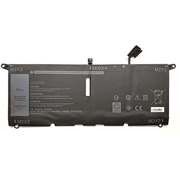 Batería de Repuesto Compatible con Dell XPS 13 9370 2018 13-9370-7002SLV XPS 13-9370-D1605G XPS 13 9380 2019 Series Notebook P82G H754V 0H754V P82G001 (7,6 V 52 Wh) en Batterymarket 1