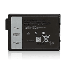 Batería de ALTA CALIDAD FUTUREBATT 7WNW1 0DMF8C 11.4V 51Wh para Dell Latitude 7424 5424 5420 Rugged Extreme Series Notebook