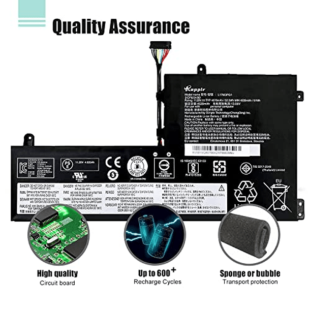 Batería de Repuesto para Portátil Lenovo Legion Y530-15ICH Y7000 2019 1050 Y545-PG0 Y540-17IRH Y540-15IRH Y7000-2019-PG0 Y7000P Series L17M3PG3, 11.25V 52.5Wh 467 6