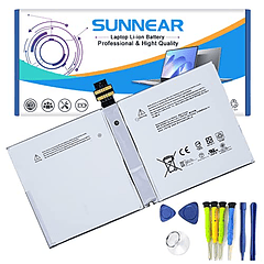 Batería de Repuesto para Microsoft Surface Pro 4 12.3'' Series Tablet Computer G3HTA027H, SUNNEAR DYNR01 38.2Wh 5087mAh 7.5V