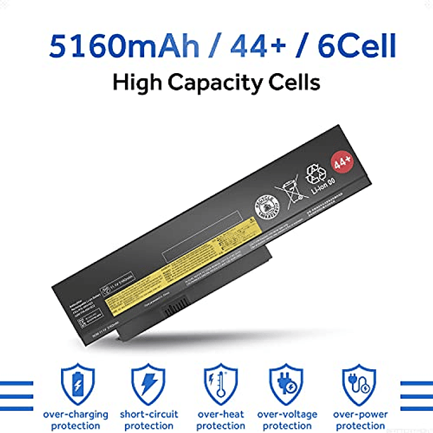 Batería 0A36306 para Lenovo Thinkpad X230 X230i X220s X220 (6 celdas, 44+ 5160 mAh) 3