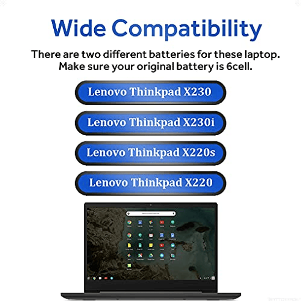 Batería 0A36306 para Lenovo Thinkpad X230 X230i X220s X220 (6 celdas, 44+ 5160 mAh) 5