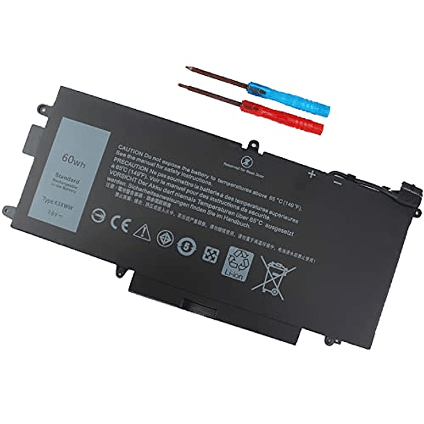 Batería Compatible para Dell Latitude 5289 7389 7390 2 en 1 Latitude 12 5000 E5289 L3180 P29S001 P29S002 725KY 71TG4 N18GG 6CYH6 J0PGR 7.6V 60WH 1