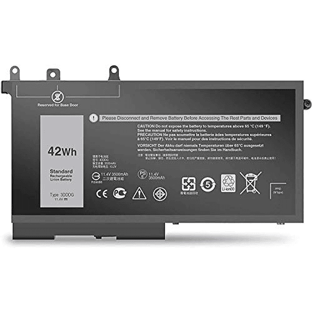 Batería Compatible con Dell Latitude E5280 E5480 E5580 5280 5288 5290 5480 5488 5490 5491 5495 5580 5590 Precision 3520 3530 Series - 11,4V 42Wh 1