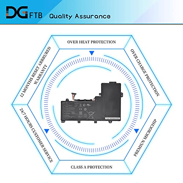 Batería de Repuesto para Portátil ASUS ZenBook Flip Q524UQK, Q534UXK, Q504UQ, Q504UX, UX560UQK, UX560UXK (15,2V 52Wh) - DGTEC C41N1533 6