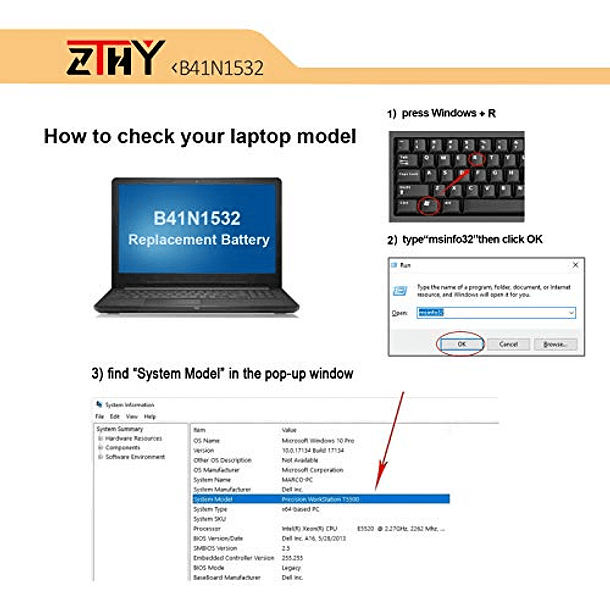 Batería de Repuesto para Portátil Asus Zenbook Flip UX560, Q504U, Q534UA, 15,2V 50Wh 2