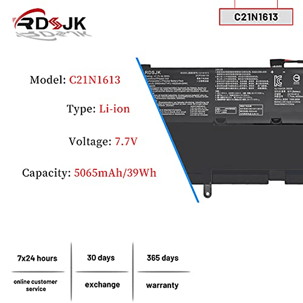 Batería Compatible con Asus Chromebook Flip C302 C302C C302CA C302CA-1A C302CA-DH54 C302CA-DHM4 C302CA-DHM3 C302CA-GU001 GU003 GU005 GU006 GU010 GU011 GU017 C302SA Serie 0B200-0228 2