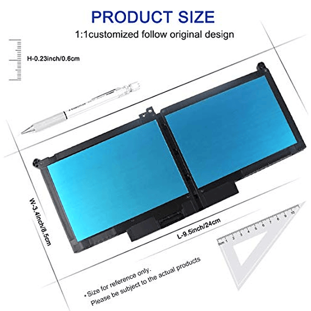 Batería para Portátil Dell Latitude 12 7000 7280 7290/13 7000 7380 7390 P29S002/14 7000 7480 7490 P73G002 Serie DM3WC DM6WC 2X39G KG7VF 451-BBYE 453-BBVCF 4-7 - LIKEGOR F3YGT 6