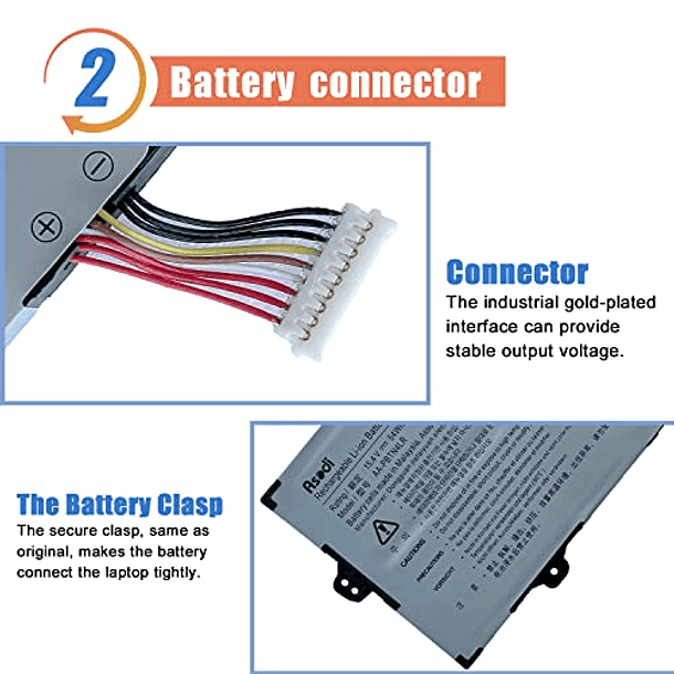 Batería Compatible para Samsung 9 Pro NP940X3M/NP940X5M/NP940X5N Serie BA43-00386A 15.4V 54Wh - ASODI AA-PBTN4LR 3