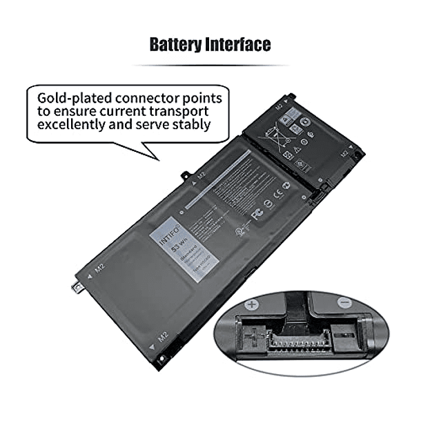 Batería Compatible para Dell Latitude 3410 3510 Vostro 5300 5301 5401 5402 5501 5502 Inspiron 5408 5409 5508 5509 5400 5406 7405 7300 7306 7500 7506 2in1 Silver Notebook 5