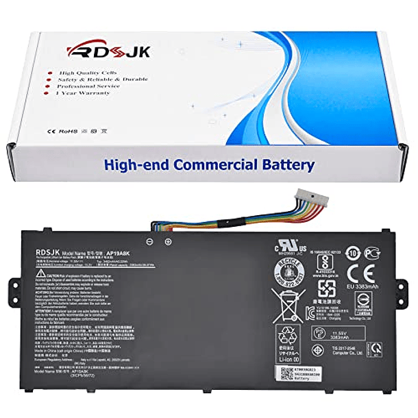 Batería Compatible con Acer Chromebook Spin 311 CP311, CP311-1H, CP311-1H-C5PN, CP311-1H-C2DV, CP311-1H-C1FS, CP311-2H, CP311-2H-C679, C7DQ, CB311-9H, CB311-9HT, 511 R752T, R75252V y Serie 11h (AP19A8 1