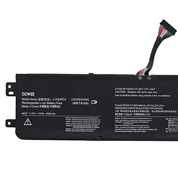 Batería Compatible para Lenovo Legion Y520-15IKBA Y520-15IKBM Y520-15IKBN IdeaPad Y700-14ISK 700-15ISK 700-17ISK Series Notebook OUWEE L14S3P24 L16M3P24 L16S3P24 L14M3P24 11.2 2