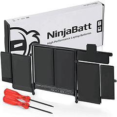 Batería NinjaBatt A1502/A1582 para Apple MacBook Pro Retina 13” A1493 (Principios 2015 - Finales 2013) - Larga Duración (71,8 Wh/11,43 V)