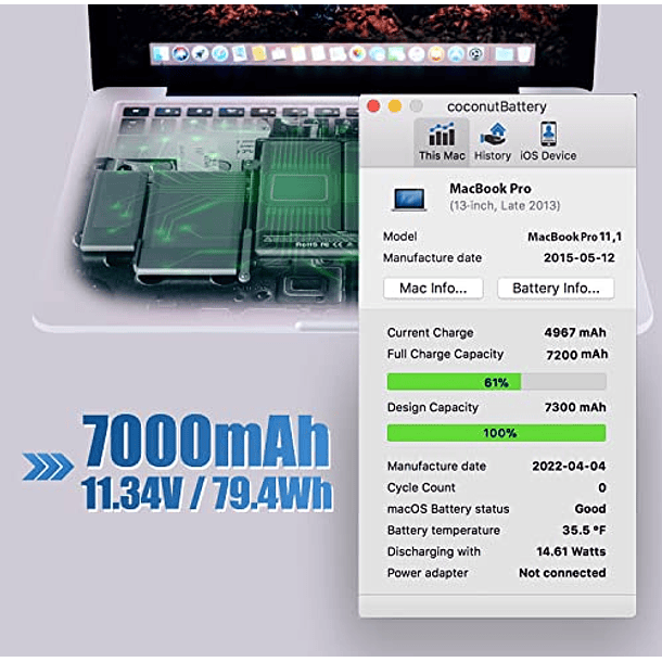 Batería de Repuesto para MacBook Pro 13