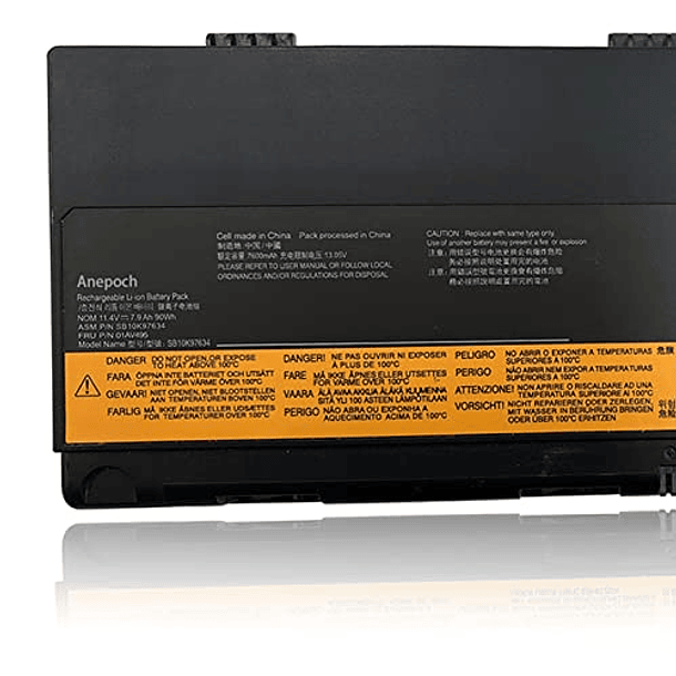 Batería de Repuesto para Lenovo Thinkpad P50 P51 P52 Series 11.4V 90Wh 7900mAh 6