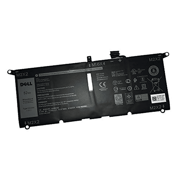 Batería para Dell XPS 13 9370, 9380, Inspiron 13 5390, 5391, 7390 2 en 1, 7391 2 en 1, Inspiron 14 7490, Vostro 5390, 5391 y Dell Latitude 3301 - DELL DXGH8 7.6V 52Wh 1