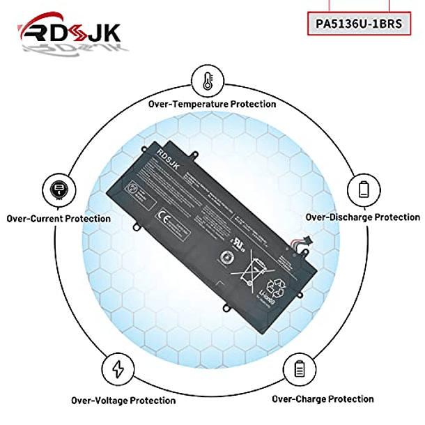 Batería para computadora portátil Toshiba Portege Z30 Serie 14.8V 52Wh PA5136U-1BRS 6