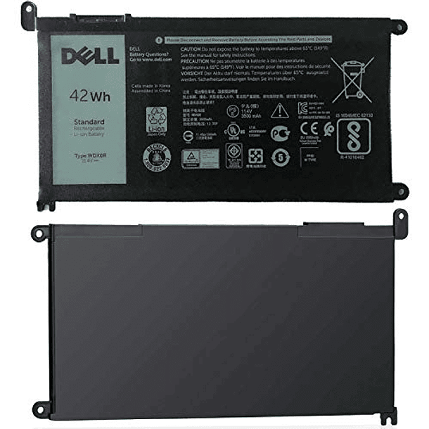 Batería Portátil Dell WDX0R para Inspiron 15 5565, 5567, 5568, 5578, 5579, 7560, 7570, 7573, 7579, 7580, 7569, 13 5368, 5378, 5379, 7368, 7378, 14 7460 y 17 5765, 5767 y 5770 5