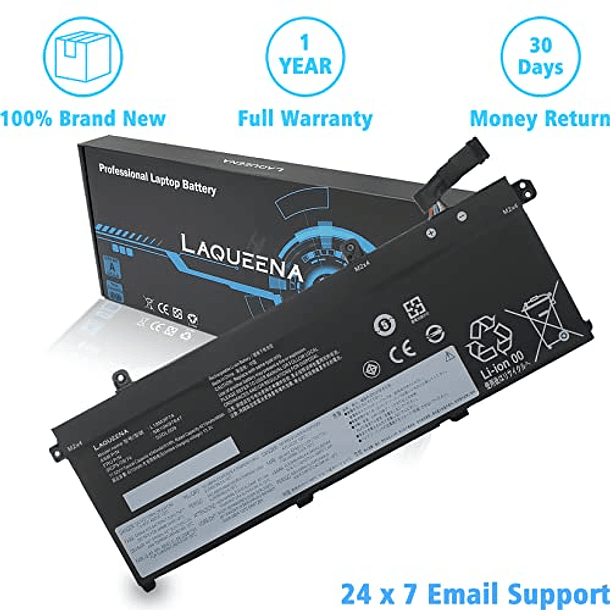 Batería Compatible para Lenovo ThinkPad T490 T495 P43S T14 P14s 1st Gen Series Laqueena L18M3P74/SB10K97645/02DL007/SB10W51925/5B10W51826/5B10W13905/SB10T83148/L18M3P73/SB10K97646/02DL0 5