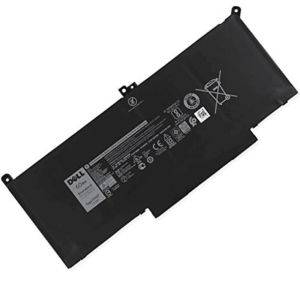 Batería para Portátil Dell Latitude 12 7000 7280 7290 13 7000 7380 7390 14 7000 7480 7490 Series DM3WC 0DM3WC 2X39G OUTLANDWAY F3YGT P29S002 P73G002 7.6V 60Wh 4 Celdas 1