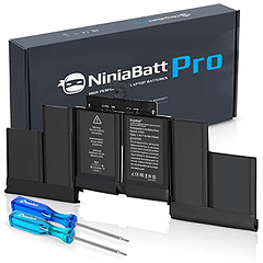 Batería de Repuesto NinjaBatt A1618 A1398 para Apple MacBook Pro Retina de 15" (Sólo a mediados de 2015) - Larga Duración de 11,36V/99,5Wh