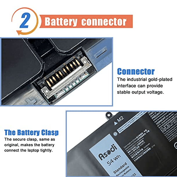 Batería Compatible para Dell Latitude 3320 3420 3520 Inspiron 5410 5418 3510 3511 3515 5515 Vostro 5510 5515 Series ASODI V6W33 0WV3K8 0VKYJX 0MVK11 0XDY9K 0FH3K2 0MGCM5 G91J0 09PG2YJ5 3