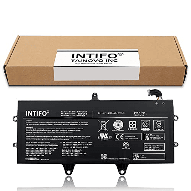 Batería Compatible con Toshiba Portege X20W para Computadora Portátil - INTIFO 44Wh PA5267U-1BRS, 11.4V 3760mAh 3Cells 2