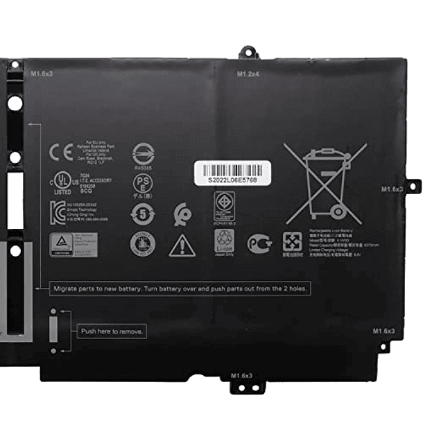 Batería de Repuesto para Dell XPS 13 7390 2 en 1 / XPS 13 9310 2 en 1 P103G P103G001 P103G002 Series Laptop, IZKROR X1W0D 51Wh 6375mAh, 52TWH XX3T7 0XX3T7 00FDRT X1WOD MM6M8 0MM6M8 7.6V 3