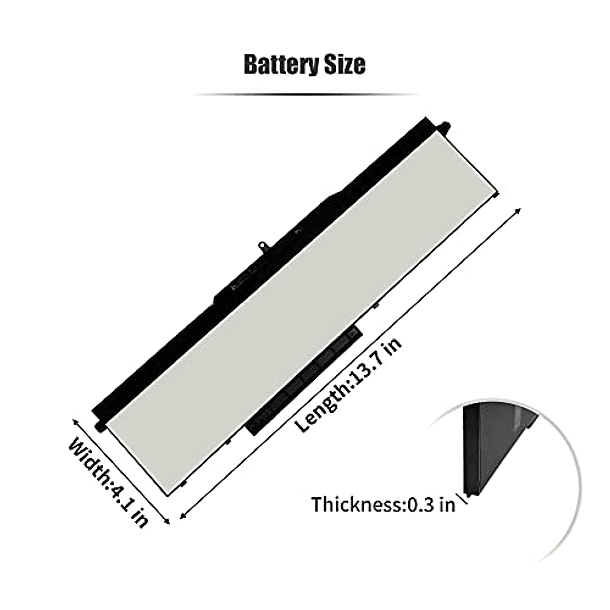 Batería Compatible para Dell Latitude 15 5501 5511 E5501 E5511 Precision 3541 3551 Series Notebook - 11.4V 97Wh 6 Celdas - INTIFO 97Wh 1FXDH 01WJT0 1WJT0 0D191G D191G 6