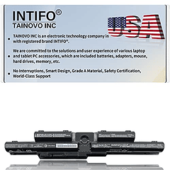 Batería Compatible con Fujitsu LifeBook T725 T726 Series Notebook - INTIFO 72Wh FPCBP446, FMVNBP236, FPB0318S, FPB0344S, CP673831-01, CP702410-01, CP743061-01 - 11.25V 6400mAh