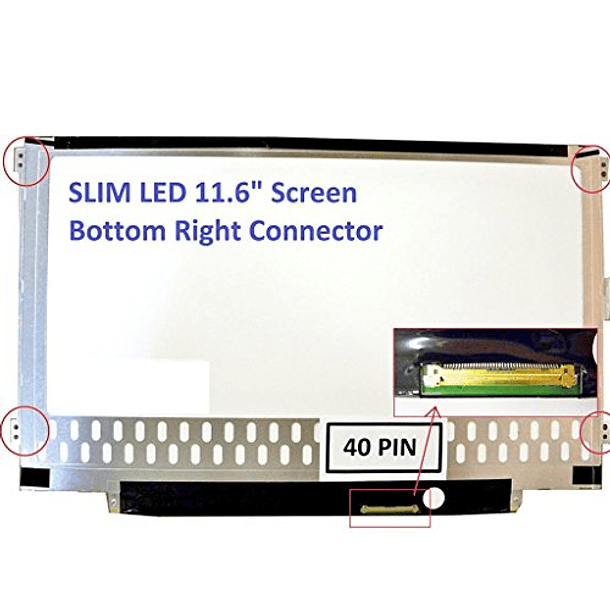 AU OPTRONICS B116XW03 V.0 SOPORTES LATERALES PANTALLA LCD PA 3