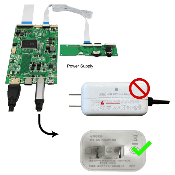 FanyiTek USB C tipo C Mini HD-MI placa de Control para 15,6  2