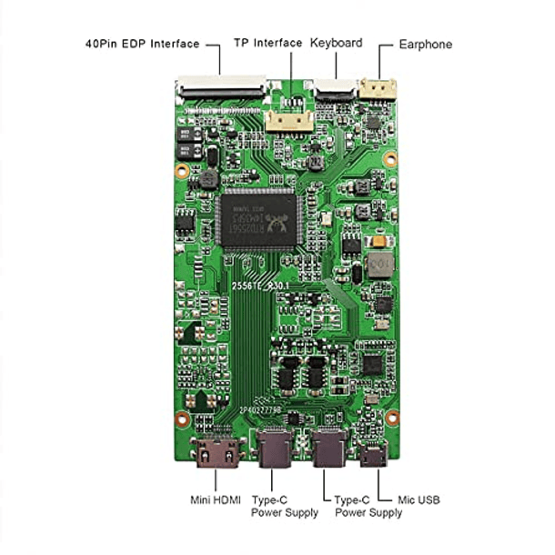 FanyiTek USB C tipo C Mini HD-MI placa de Control para 15,6  6