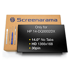 SCREENARAMA - Pantalla de repuesto para HP 14-DQ0002DX 20J08