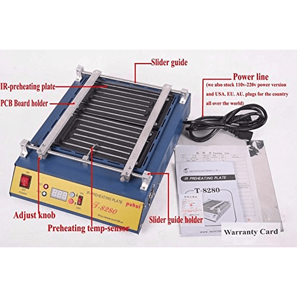 Horno de precalentamiento T8280 T-8280 Tabla de precalentami 4