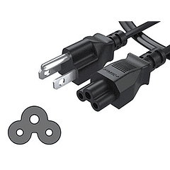 Cable de Alimentación PWR+ para Segway Ninebot MAX: Reemplazo de 3 pies, Adaptador con 3 Clavijas Mickey Mouse IEC320 C5 a NEMA 5-15P, Certificado UL.